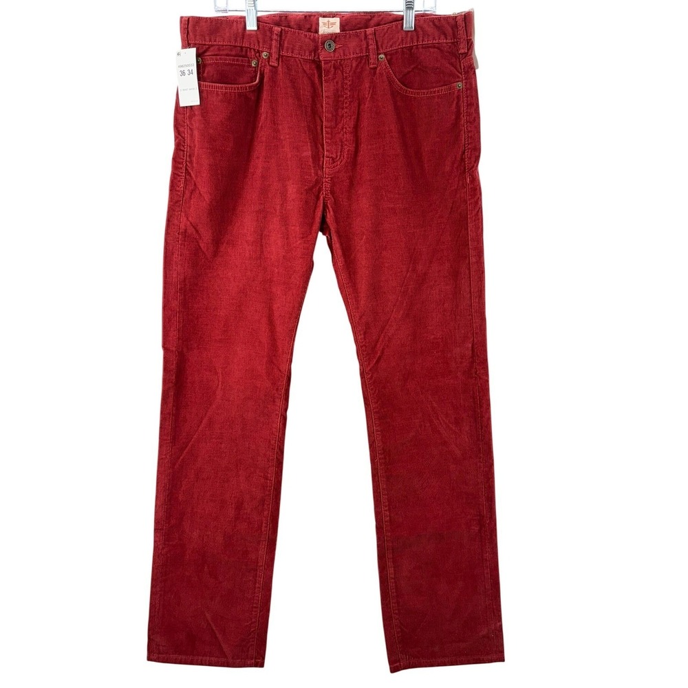 NWT Dockers Corduroy Pants Mens 40x32 Red Straight Fit 5-Pocket Trousers